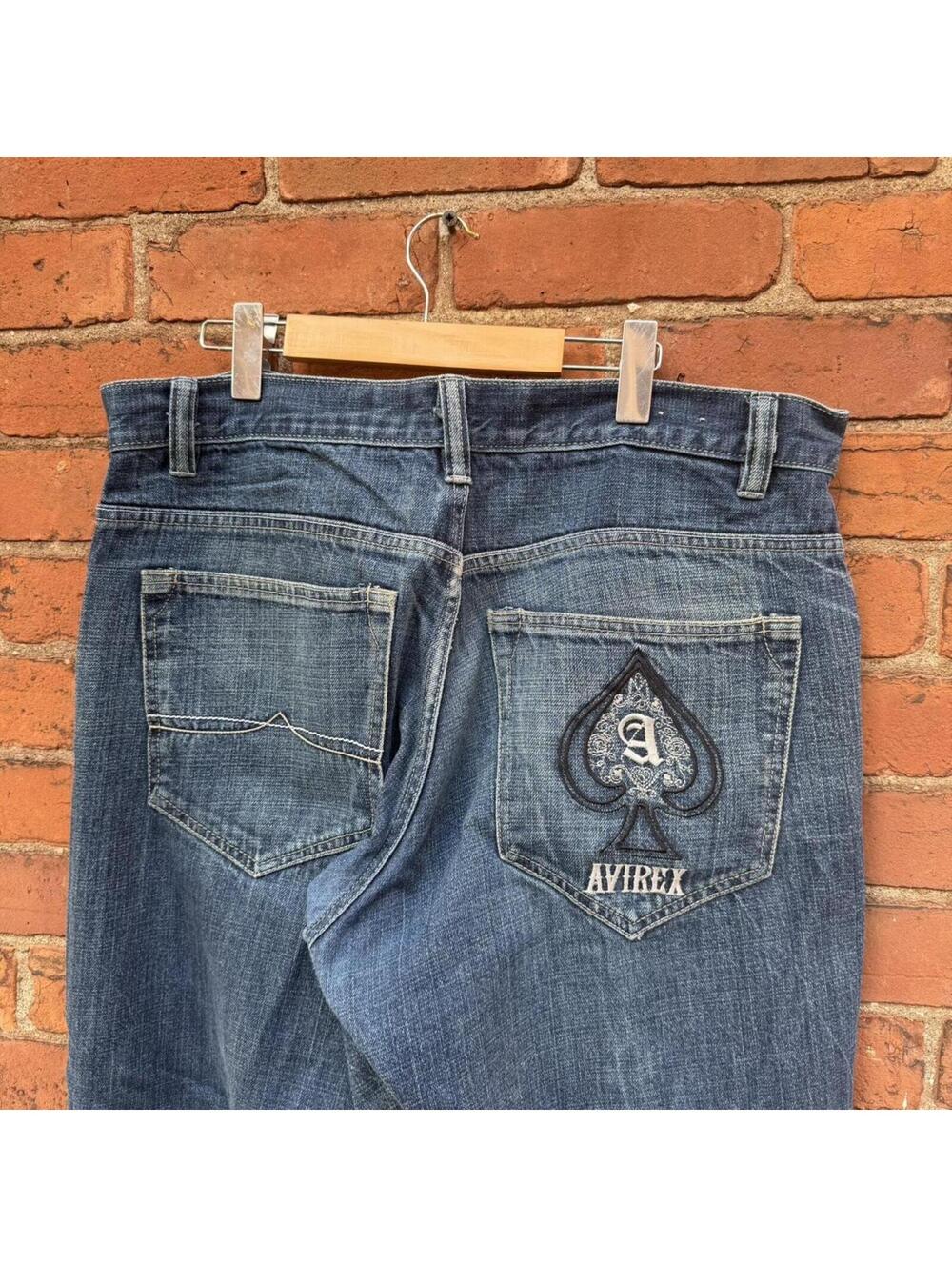 avirex spade baggy jeans 00s 38x32